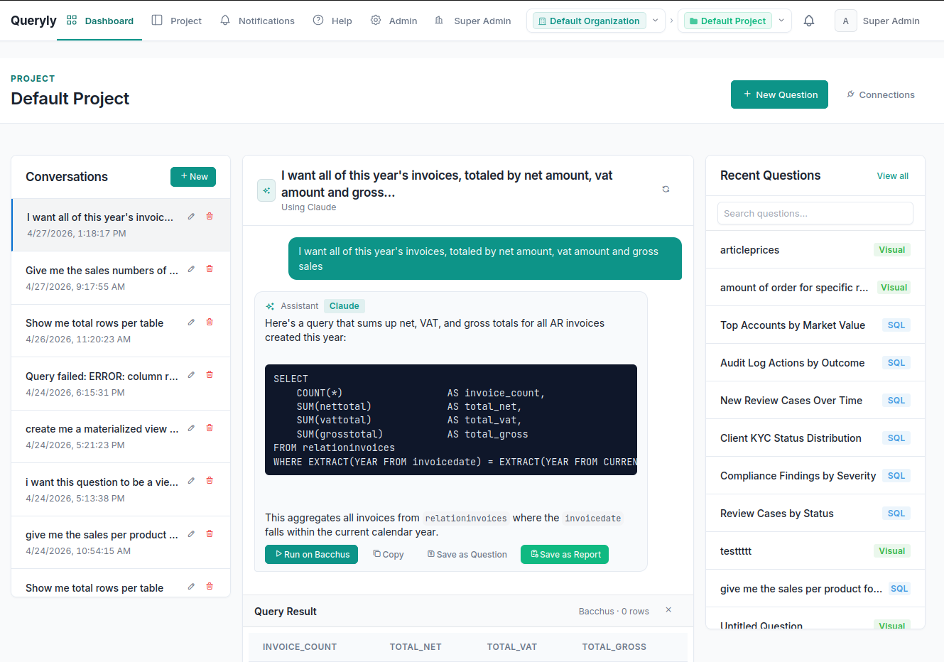 Qrly UI screenshot 1